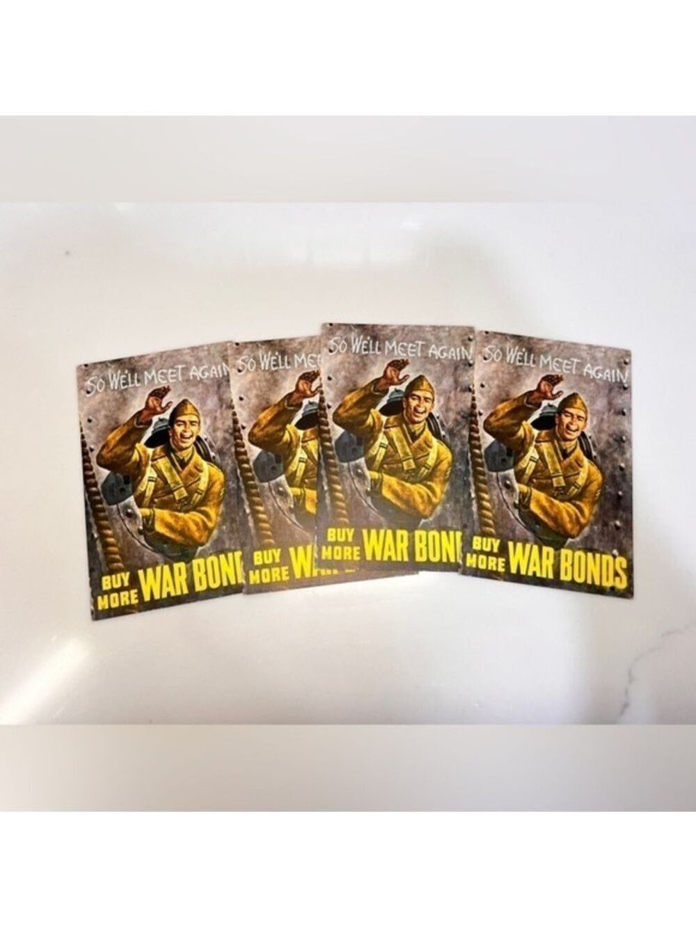 Vintage WWII era War Bond Postcard Lot - So We’ll Meet Again Buy More War Bonds